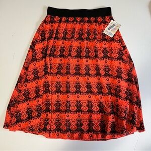 Lululemon Athletica Orange Patterned Lola Midi Skirt NWT Size M